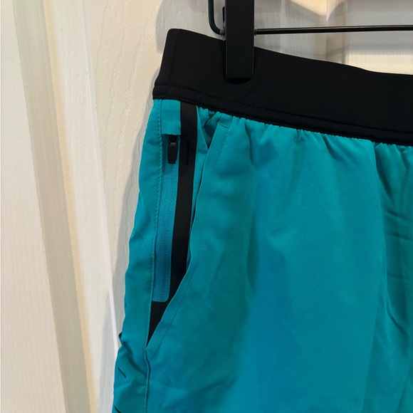 Men's Turquoise Athletic Shorts - Picture 2 of 11